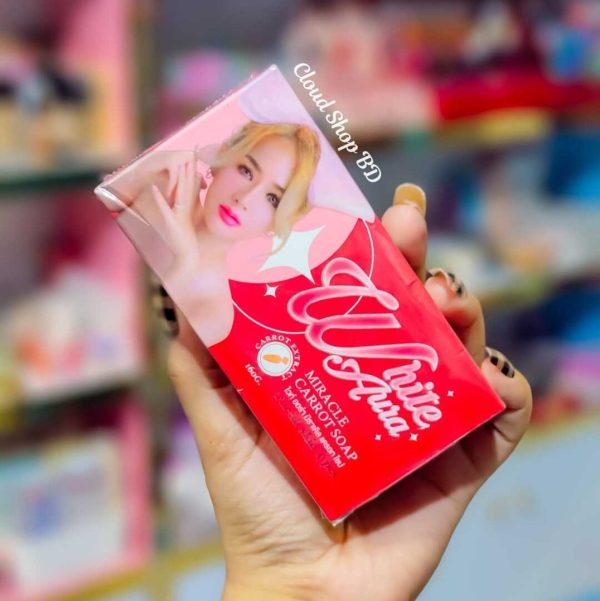 White Aura Miracle Carrot Soap -160g (Original) - Image 3