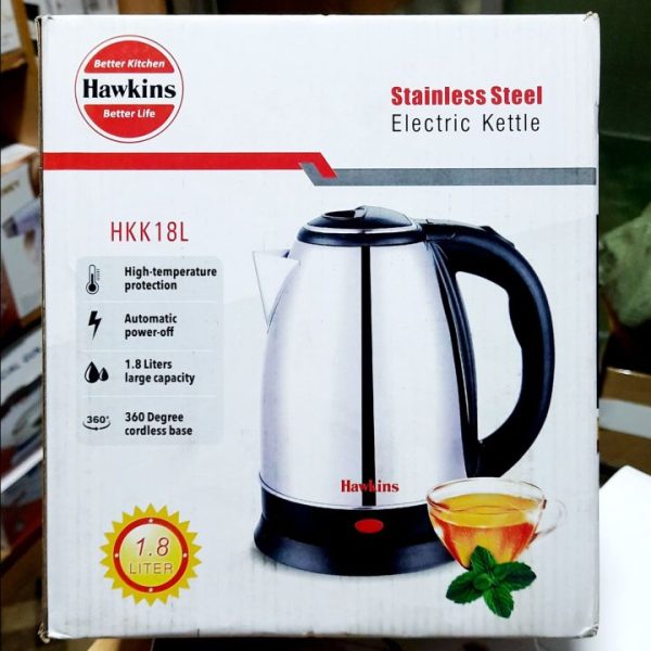 Hawkins Automatic Cordless Stainless steel Electric Kettle 1.8 liter - Image 2
