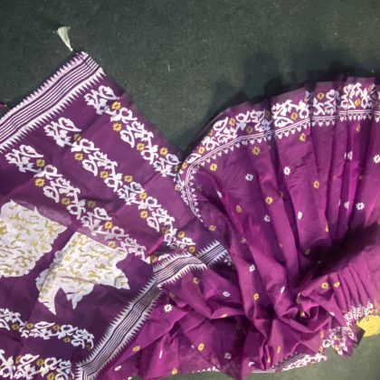 Soft Cotton Fabric skinb Printed Saree
