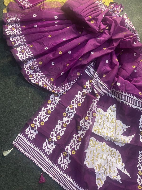 Soft Cotton Fabric skinb Printed Saree - Image 3