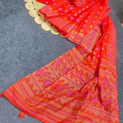 Soft Cotton Skin Printed Saree