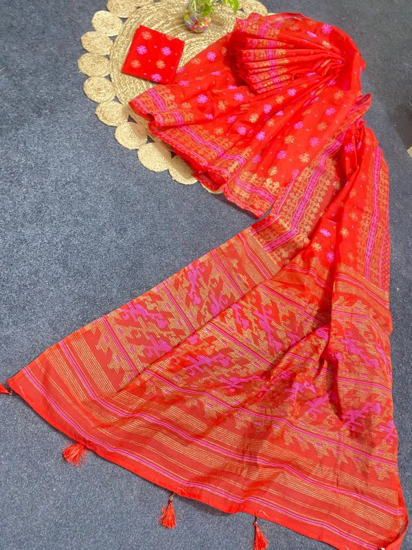 Soft Cotton Skin Printed Saree