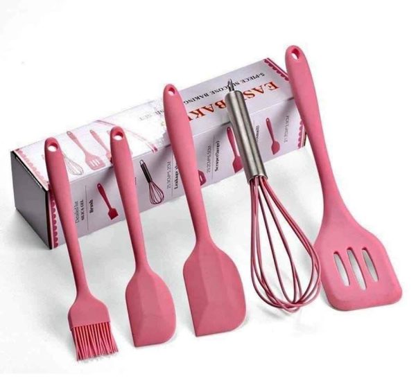 5Piece Complete Silicone Baking & Cooking Kitchen Tools Set