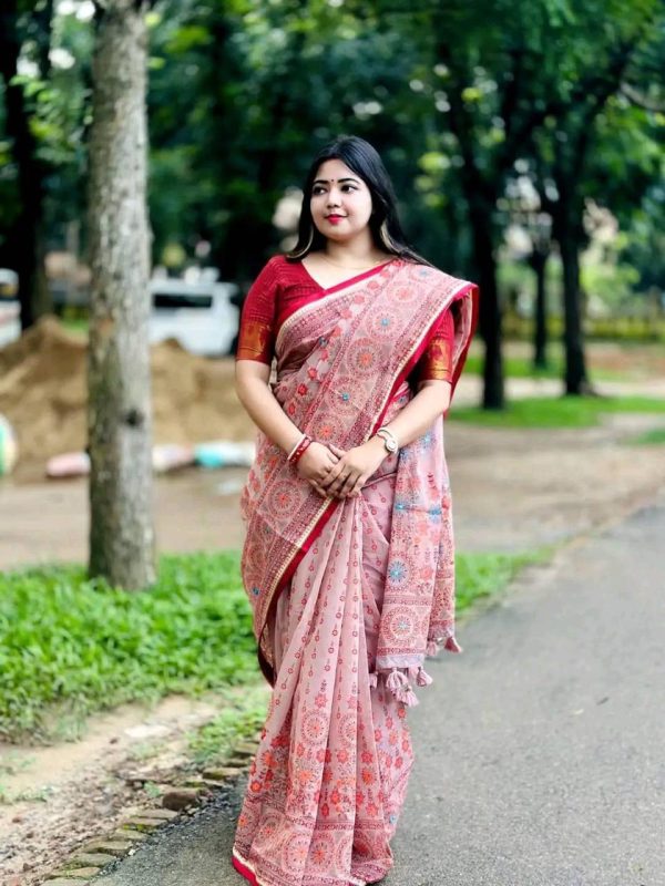 Signature VIP Half Silk Saree with Exclusive Thread & Dollar Embroidery
